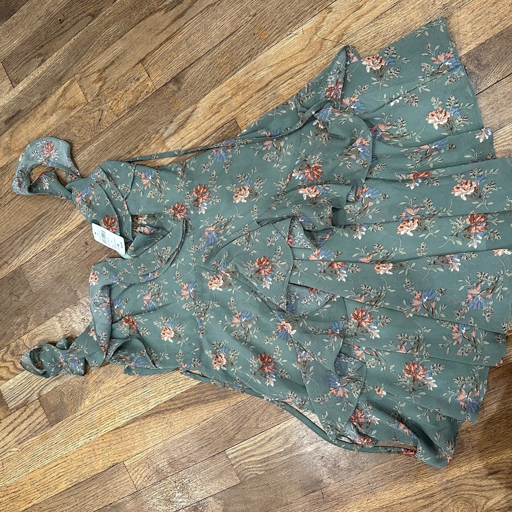Windsor Floral Casual Dress in Green